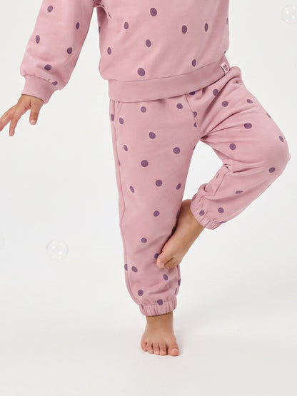 Rose Dots | Dívčí tepláky - volný střih