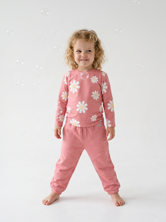 Peach Blossom | Dívčí tepláky - klasický střih