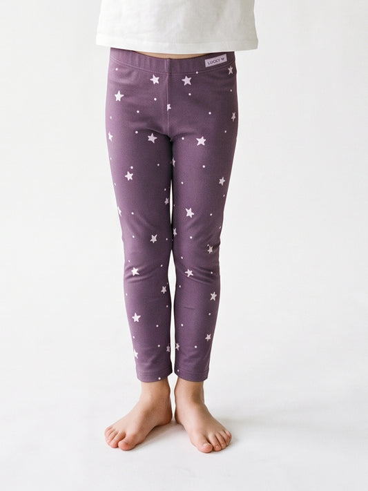 Plum Stars | Zateplené dívčí legíny