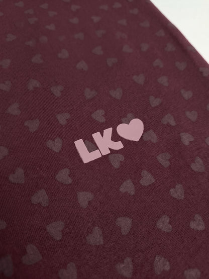 Berry Hearts | Zateplené dívčí legíny