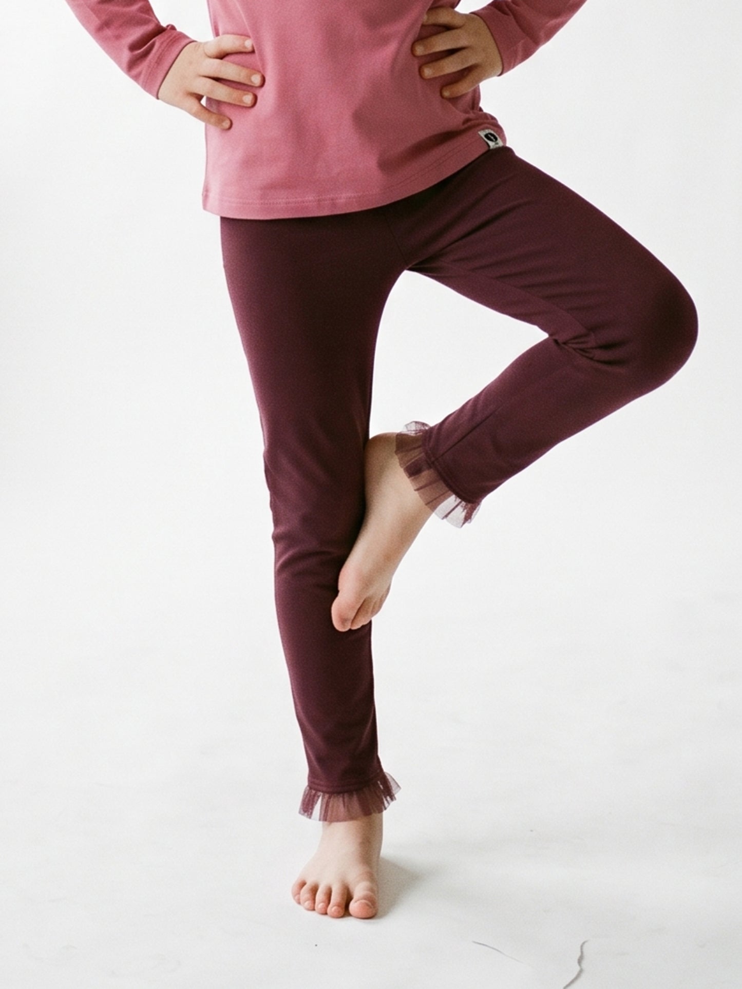 Berry Tulle | Zateplené dívčí legíny