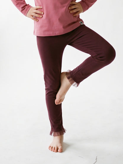 Berry Tulle | Zateplené dívčí legíny