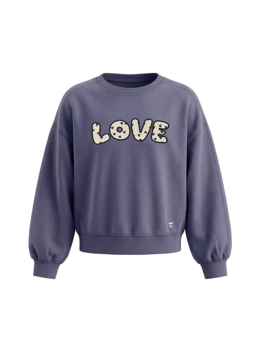 Sweetheart Crop | Dívčí zateplená mikina - volný střih