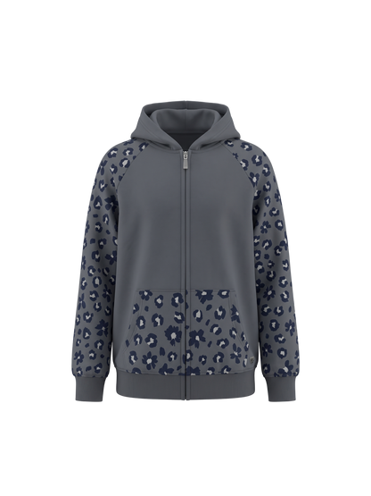 Leo Bloom Zip | Dívčí mikina s kapucí na zip - klasický střih