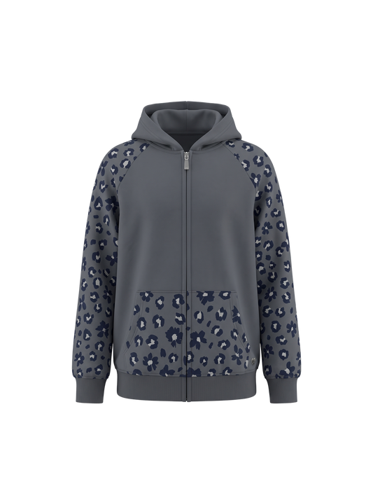 Leo Bloom Zip | Dívčí mikina s kapucí na zip - klasický střih