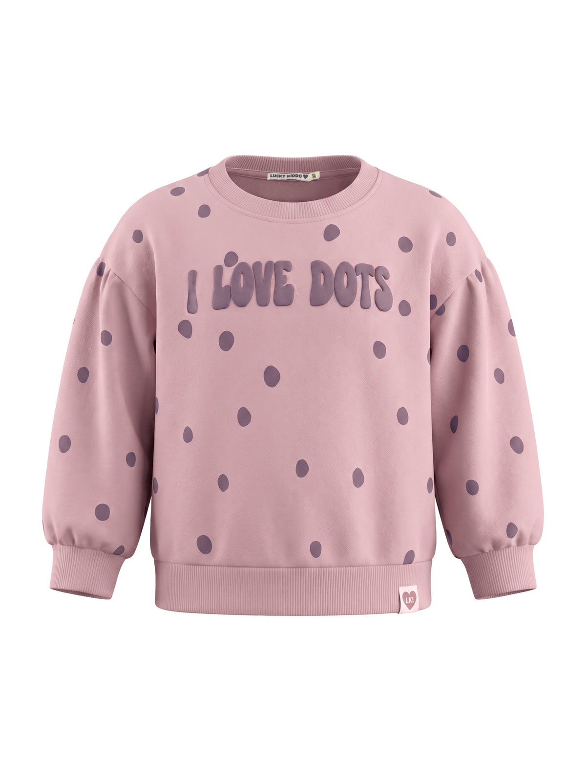 Rose Dots | Dívčí pulover - volný střih