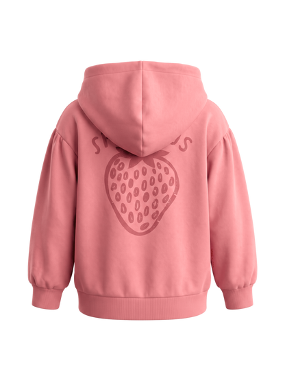 Peach Strawberries | Mikina s kapucí - oversized střih