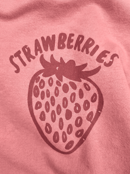 Peach Strawberries | Mikina s kapucí - oversized střih