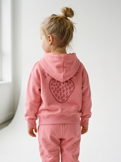 Peach Strawberries | Mikina s kapucí - oversized střih