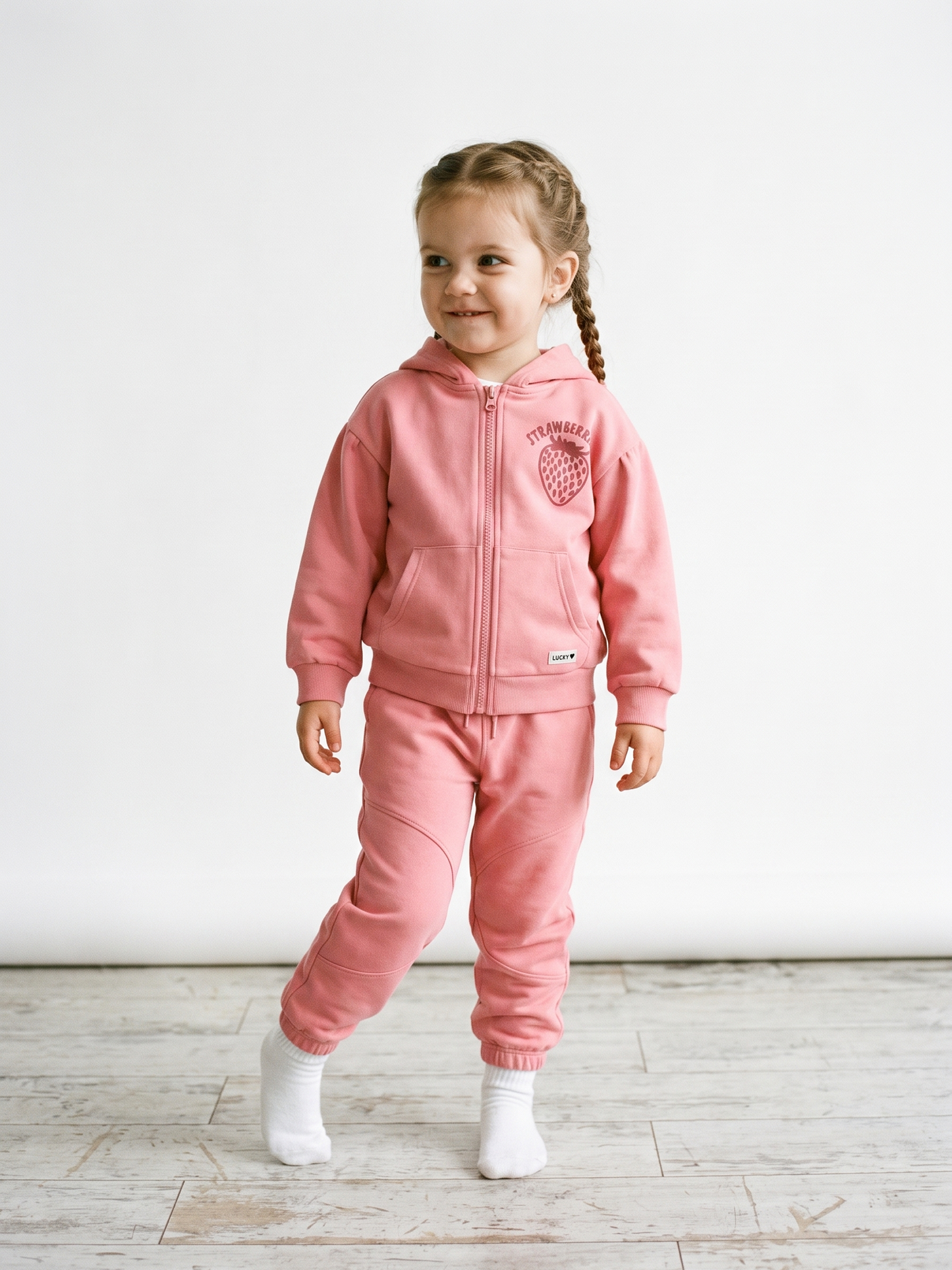 Peach Strawberries | Mikina s kapucí - oversized střih