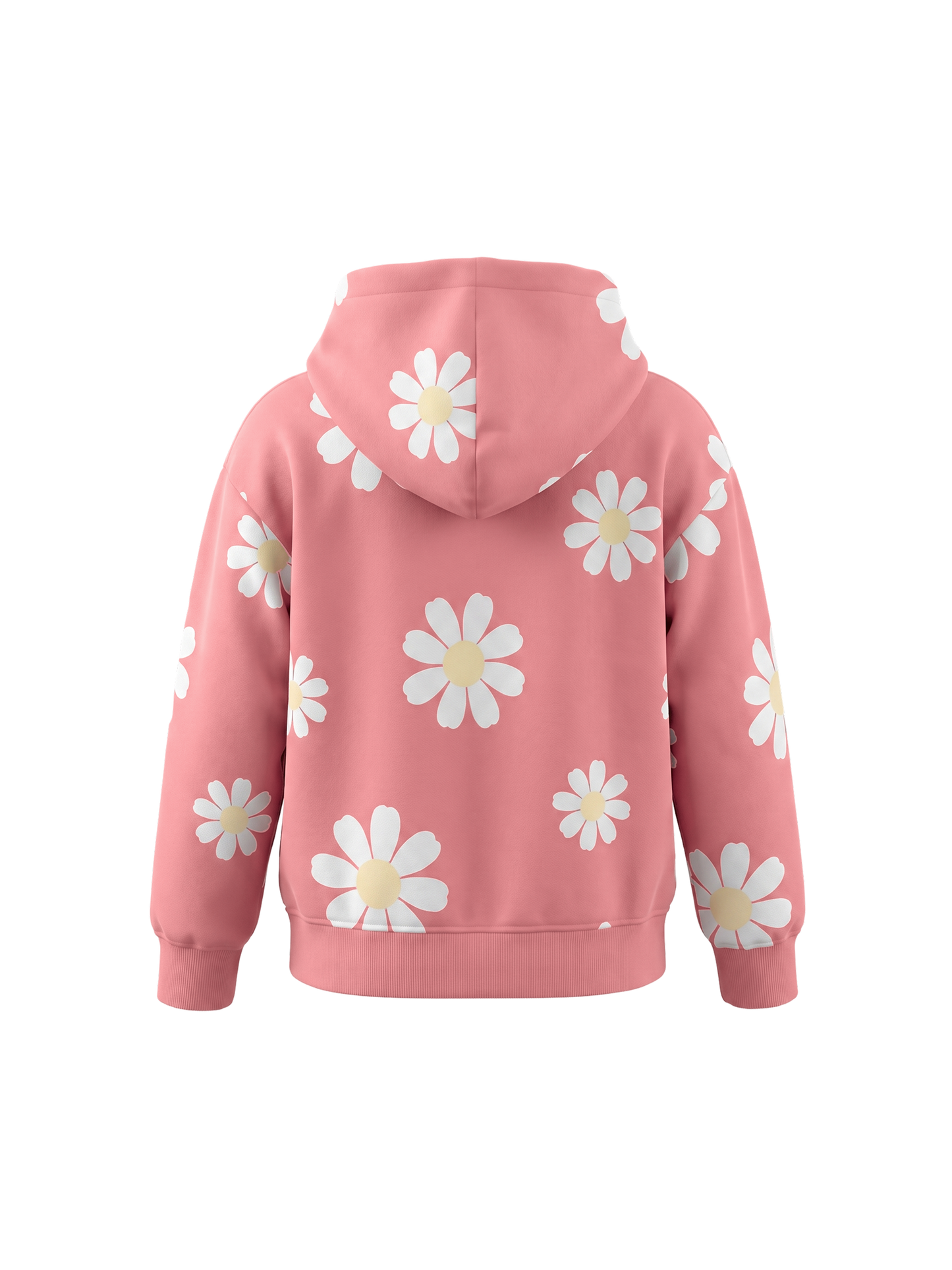 Peach Daisy Field | Mikina s kapucí - klasický střih