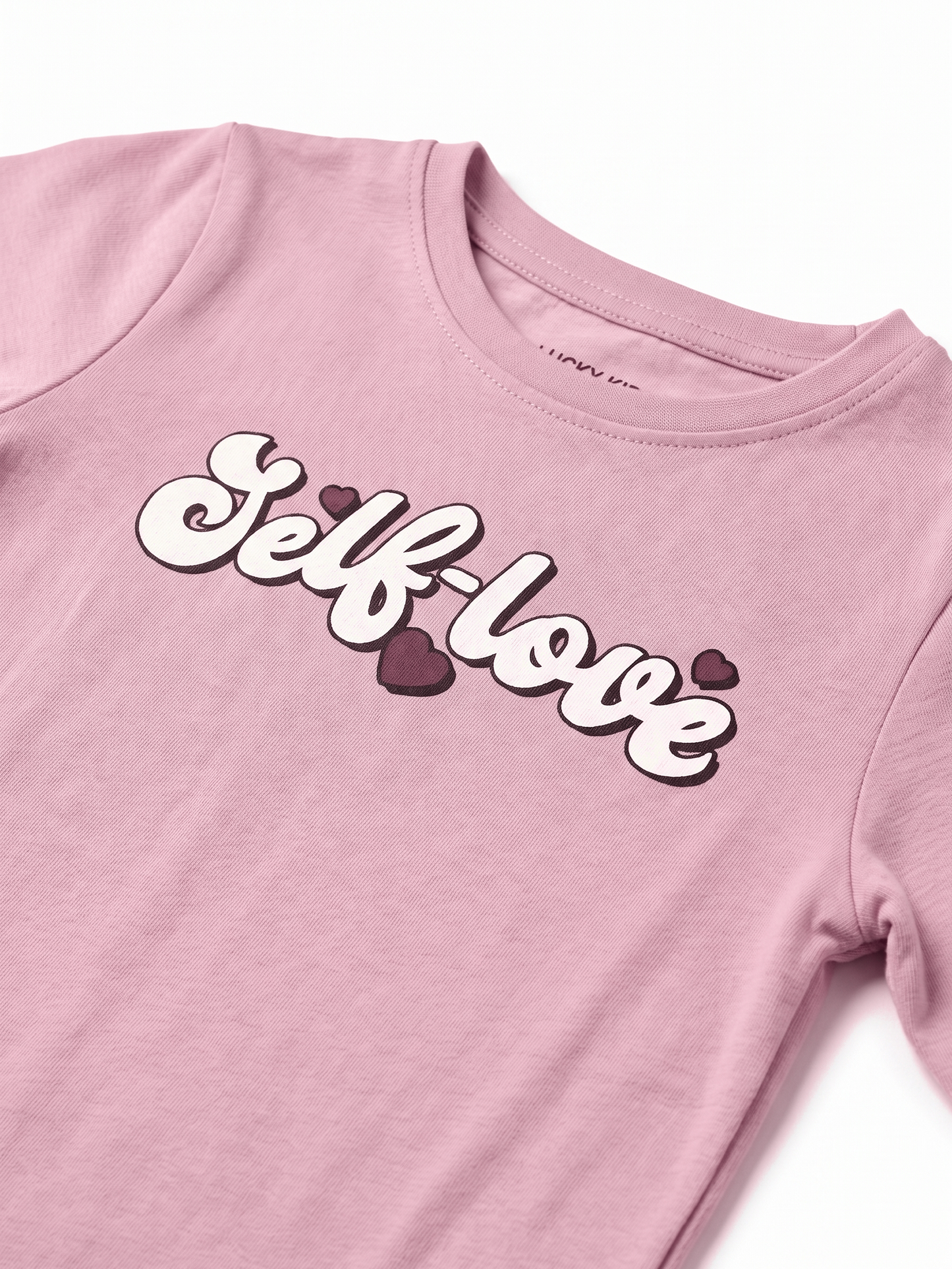 Pink Self Love | Dívčí tričko s dlouhými rukávy