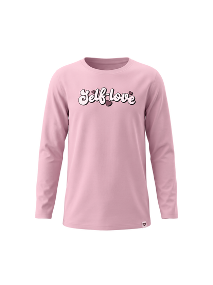 Pink Self Love | Dívčí tričko s dlouhými rukávy