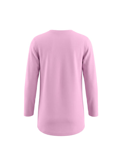 Pink Leopard Heart | Dívčí tunika s dlouhými rukávy - klasický střih
