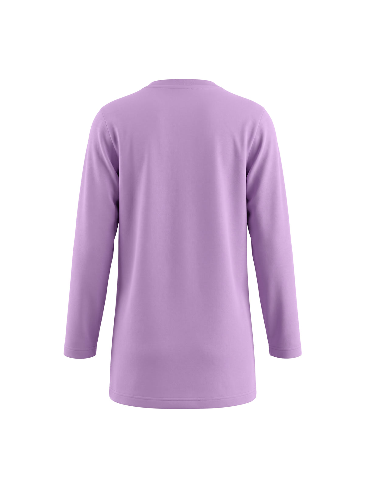 Lilac Shiny Hearts | Dívčí tunika s dlouhými rukávy - klasický střih