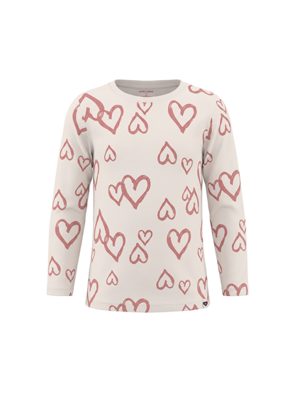 White Hearts Club | Dívčí tričko s dlouhými rukávy - klasický střih