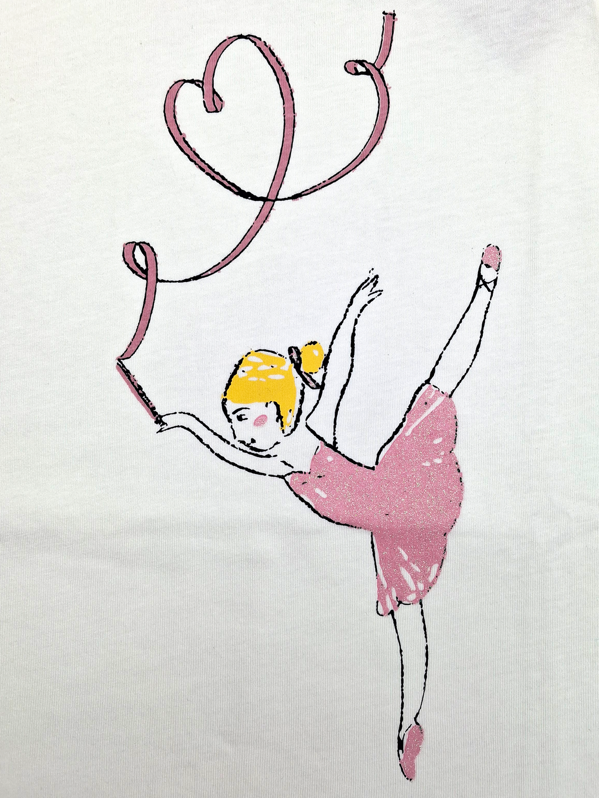 White Ballerina Love | Dívčí tunika - klasický střih