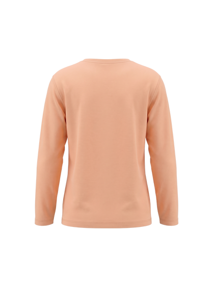 Orange Self Love | Dívčí tričko s dlouhým rukávem - volný střih