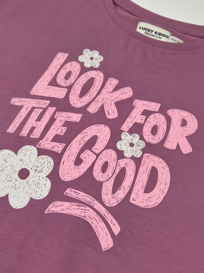 Look For Good | Dívčí tričko s dlouhým rukávem - volný střih