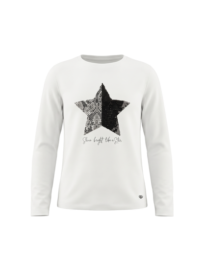 Shine Star | Dívčí tričko s dlouhým rukávem - klasický střih