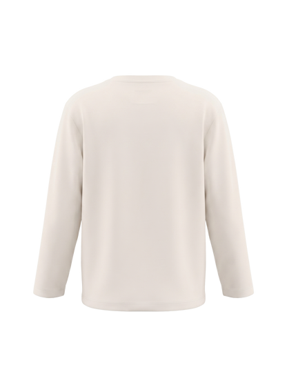 White Pocket Teddy | Dívčí tričko s dlouhými rukávy