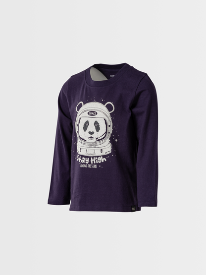 Space Panda | Chlapecké triko s dlouhými rukávy