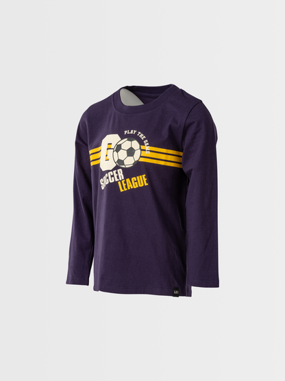 Soccer Blue | Chlapecké triko s dlouhými rukávy