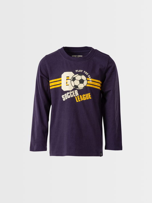 Soccer Blue | Chlapecké triko s dlouhými rukávy