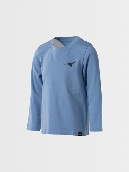 Dino Blue | Chlapecké triko s dlouhými rukávy