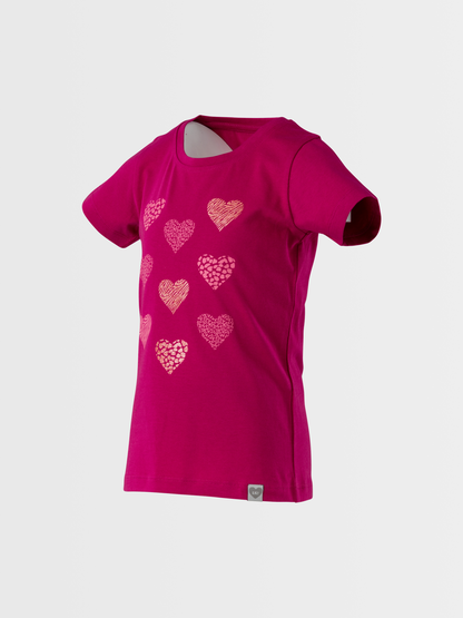 Sparkling Hearts | Dívčí triko s krátkými rukávy