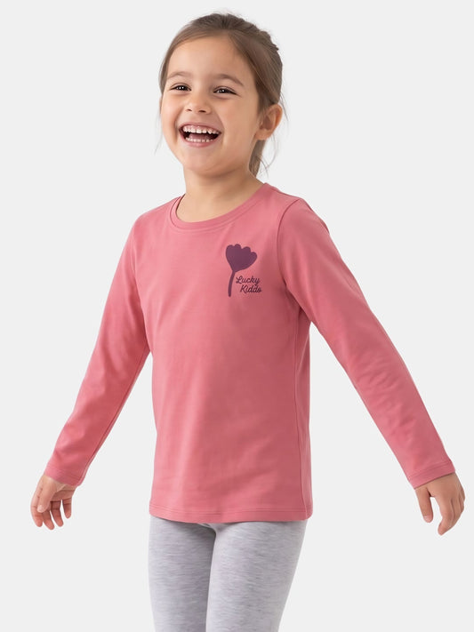 Rose Pink | Dívčí tričko s dlouhým rukávem