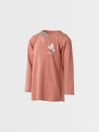 Rosette Butterfly | Dívčí tunika s dlouhými rukávy