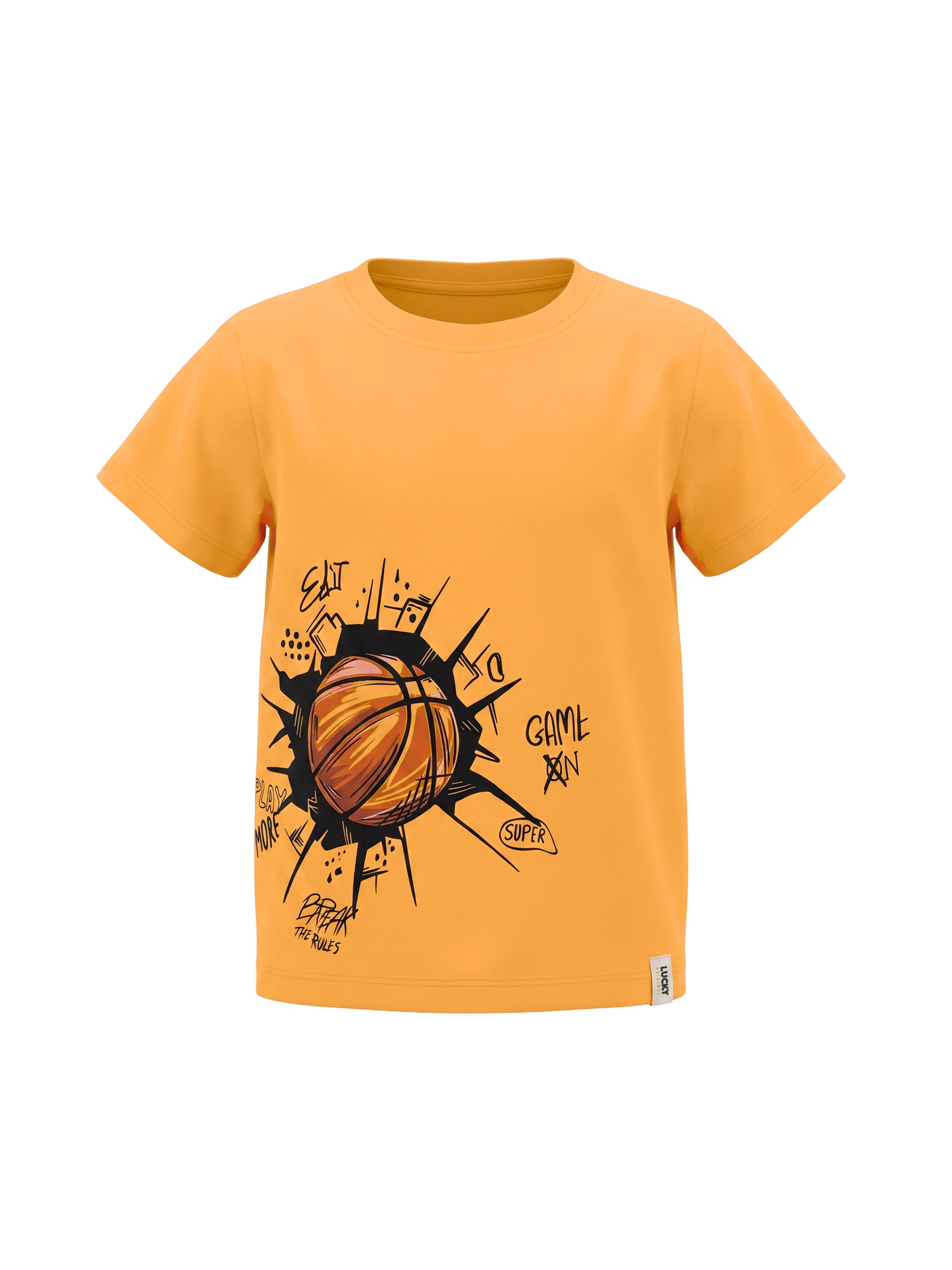 Orange Basketball | Chlapecké tričko s krátkými rukávy - klasický střih