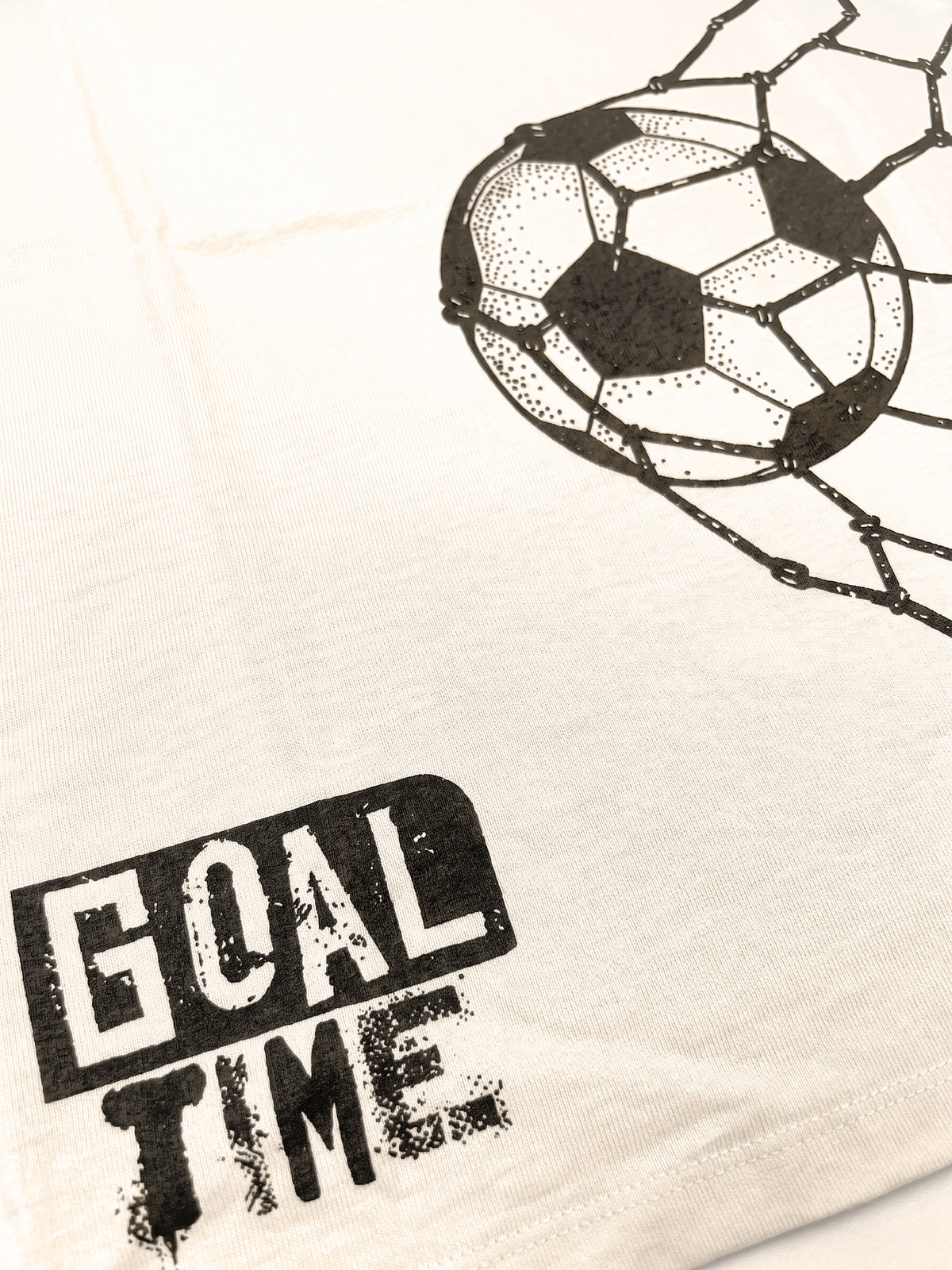 Cream Goal Time | Chlapecké tričko s krátkými rukávy - klasický střih