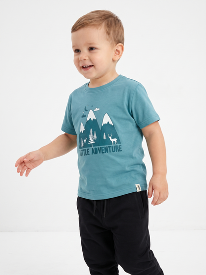 Aqua Little Adventure | Chlapecké tričko s krátkými rukávy - klasický střih