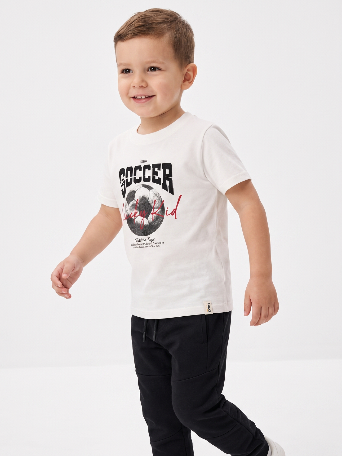 White Soccer | Chlapecké tričko s krátkými rukávy - klasický střih