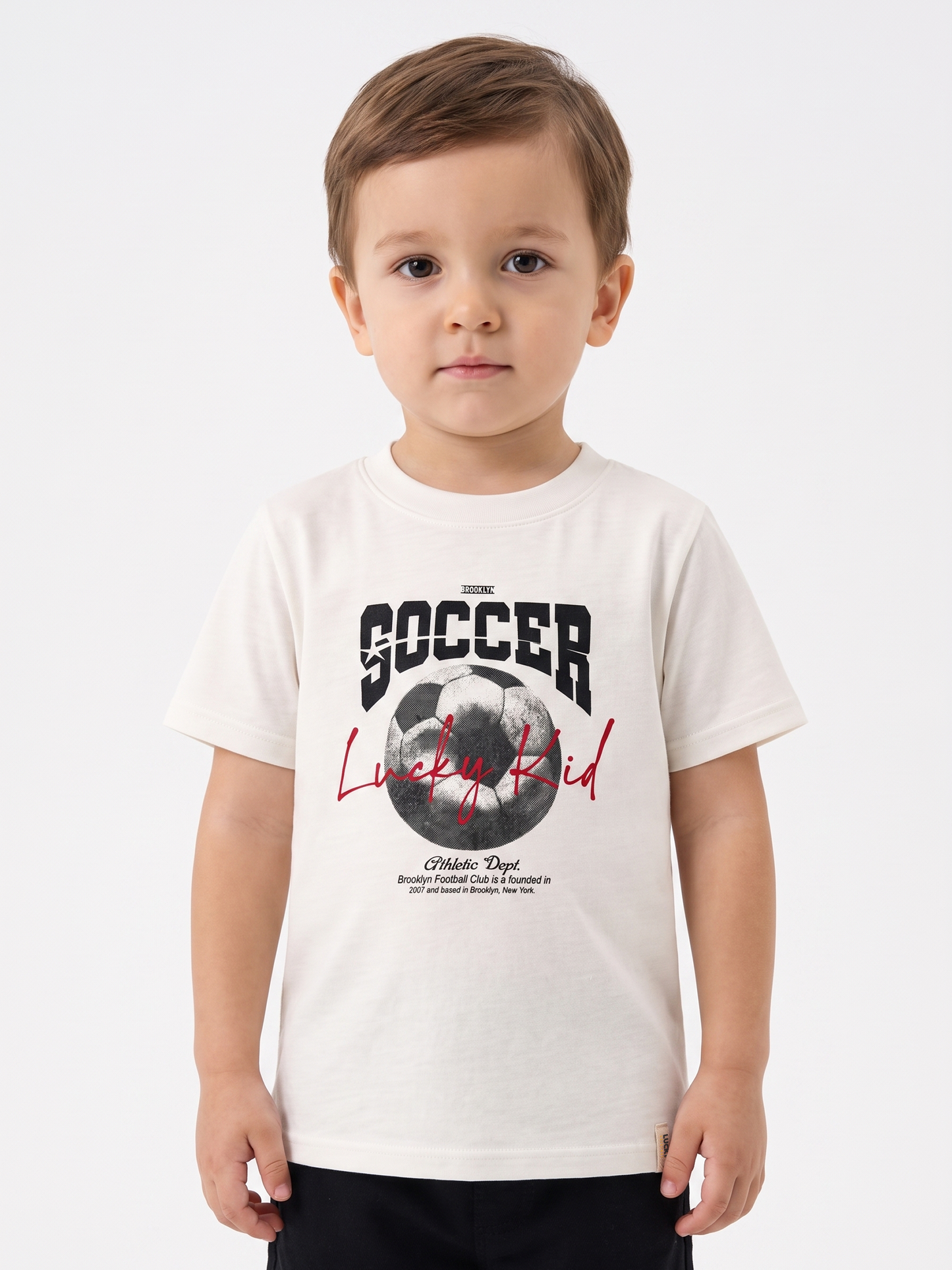 White Soccer | Chlapecké tričko s krátkými rukávy - klasický střih