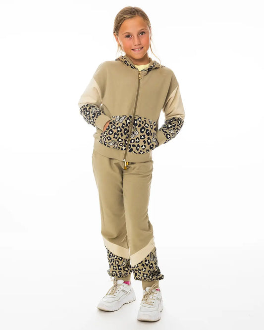 Dívčí mikina na zip Leopard