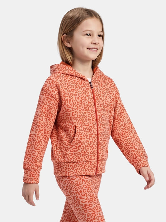 Peach Leo | Dívčí mikina s kapucí na zip