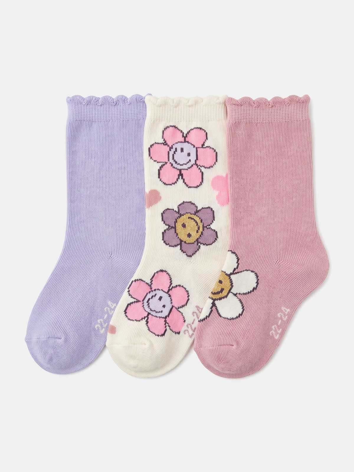 Petal Steps | Dívčí ponožky (3x)