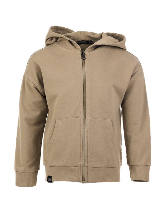 Chlapecká mikina na zip Brown