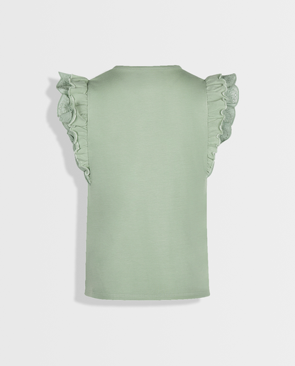 Celadon Green | Dívčí tričko s krátkými rukávy