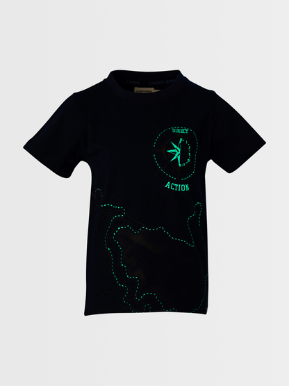 Magic Compass | Chlapecké triko s krátkými rukávy Glow in the dark