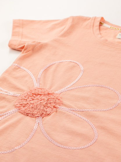 Flower Sparkle | Dívčí triko s krátkými rukávy
