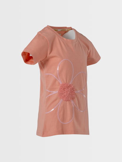 Flower Sparkle | Dívčí triko s krátkými rukávy