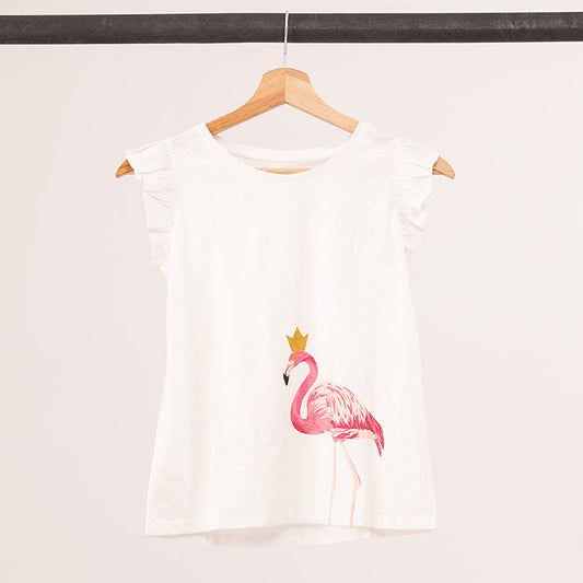 Dívčí Tričko White Flamingo