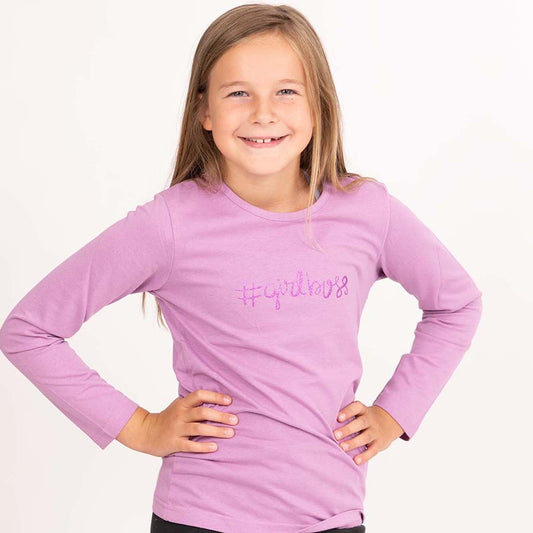 Dívčí tričko s dlouhým rukávem Boss Girl