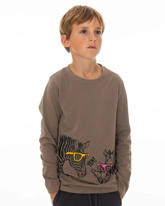 Chlapecké tričko s dlouhým rukávem Safari