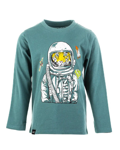 Chlapecké tričko s dlouhým rukávem Space Tiger