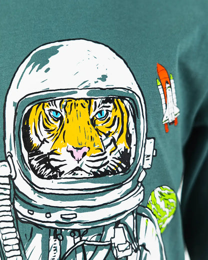 Chlapecké tričko s dlouhým rukávem Space Tiger